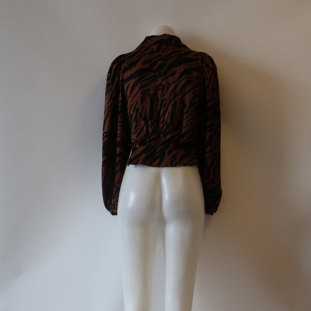 Ronny Kobo Collection Brown and Black Blouse - Picture 13 of 16